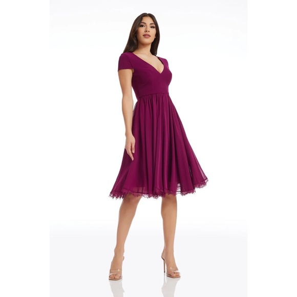 Dark Magenta Corey Dress - Picture 1 of 8